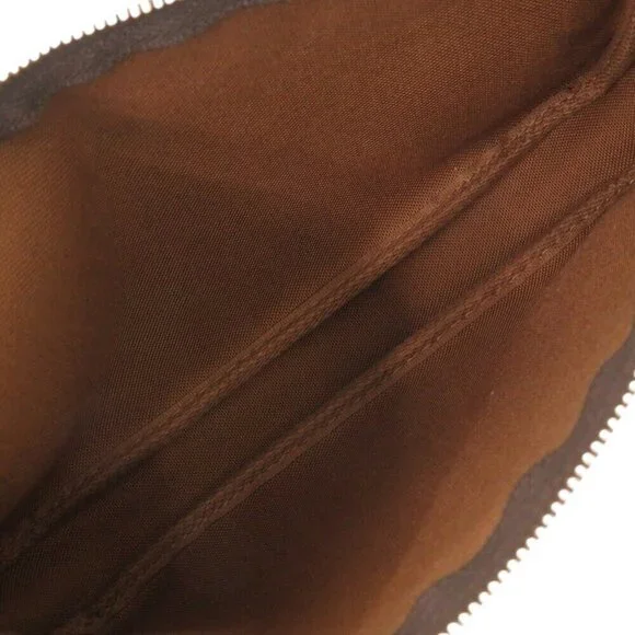 LOUIS VUITTON Authentic Brown Monogram Pochette Pouch - Picture 7 of 11
